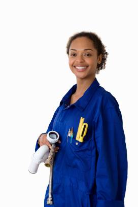 Technician standing in home kitchen